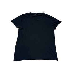 Filippa K Roll Neck Tee in Black Size L